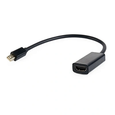 Переходник miniDisplayPort - HDMI, Cablexpert A-mDPM-HDMIF-02, 20M/19F, кабель 15см, черный, пакет (A-mDPM-HDMIF-02)