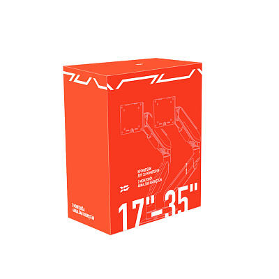 Настольный кронштейн с газлифтом XG MGG-1735D white для 2-х мониторов (17"-35") Белый  (MGG-1735D white)