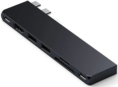 Картридер / USB-хаб Satechi USB-C Pro Hub Slim - Midnight (ST-HUCPHSD)