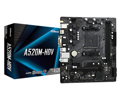 Материнская плата ASRock A520M-HDV (90-MXBE50-A0UAYZ)