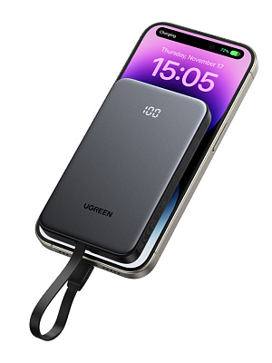 Мобильный аккумулятор UGREEN Power Bank, 10000mAh, 20W, серый, PB526 (75161B)