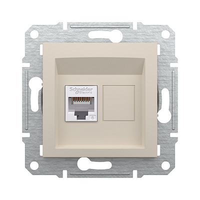 Розетка компьютерная SE EPH4770123 Asfora RJ45 кат. 6 механизм кремовый (EPH4770123)