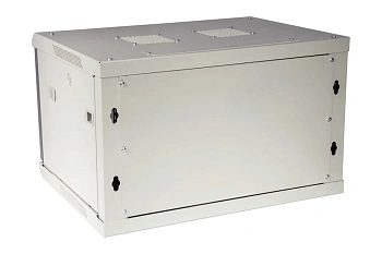 Шкаф настенный серии Pro, 6U 600x450, металлическая дверь (TWT-CBWPM-6U-6x4-GY)