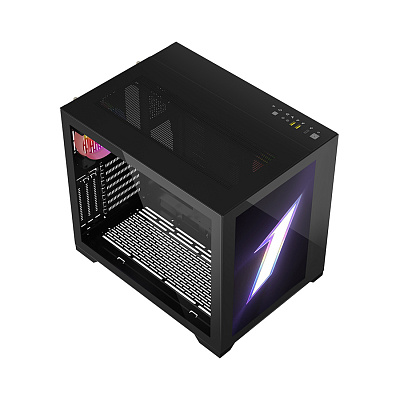 Компьютерный корпус 1STPLAYER STEAMPUNK SP7 EMOTION VIEW Black без Б/П (SP7-EV-BK)