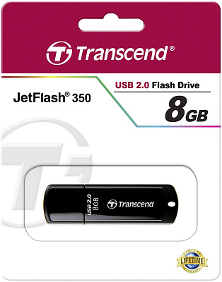 USB Флеш 8GB 2.0 Transcend TS8GJF350 черный (TS8GJF350)