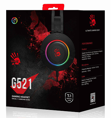 Наушники+микрофон игровые Bloody G521  (G521)