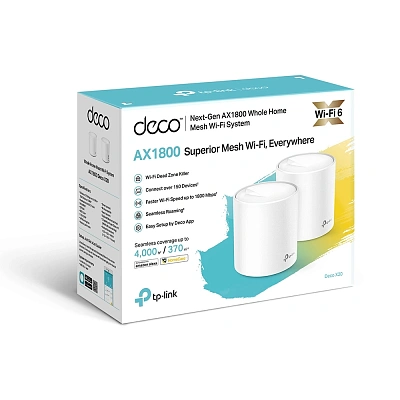Домашняя Mesh Wi-Fi система GbE AX3000 Tp-Link Deco X60 (2-pack) (Deco X60(2-pack)(EU))