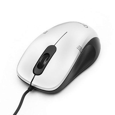 Компьютерная мышь Gembird MOP-100-S, USB, серебристый, 2 кнопки+колесо кнопка, 1000 DPI, кабель 1.45-1.5м (OM MOP-100-S)