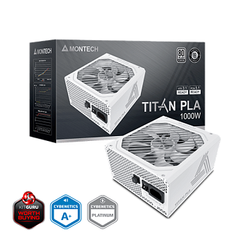 Блок питания Montech 1000W, TITAN PLA 1000W, Белый (TITAN PLA 1000W)
