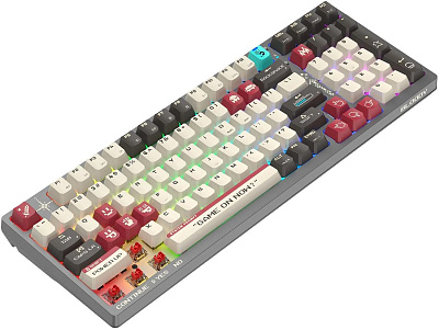 Клавиатура игровая беспроводная Bloody WS98 Pixels Red (WS98 Pixels Red)