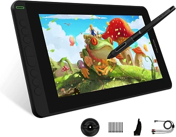 Графический монитор Huion Kamvas 12, 10"x 6", беcпроводное перо, подставка (GS1161)