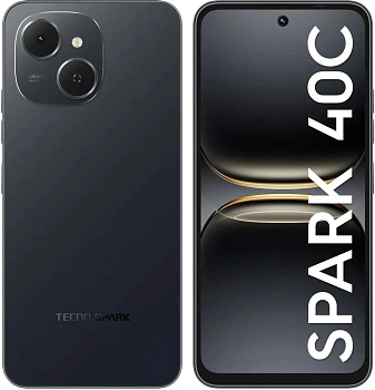 Смартфон Tecno Spark 40C, 8/128GB, Ink Black (KM4K INK BLACK 8/128GB)