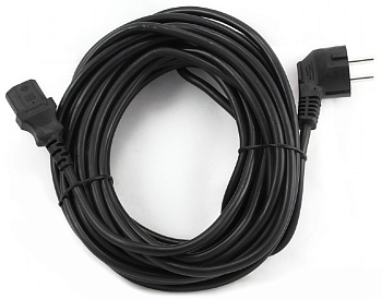 Кабель питания Cablexpert PC-186-VDE-10M, 10м, Schuko- C13, VDE, 10А, черный, с заземлением (PC-186-VDE-10M)