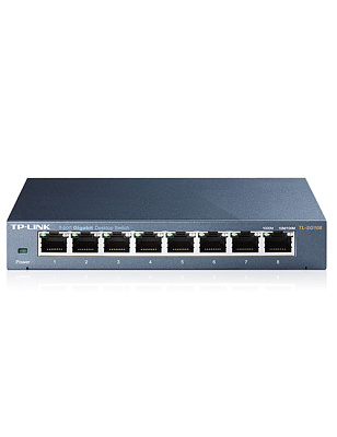 Коммутатор TP-Link TL-SG108 8-портовый 10/100/1000 Мбит/с  (TL-SG108(UN))
