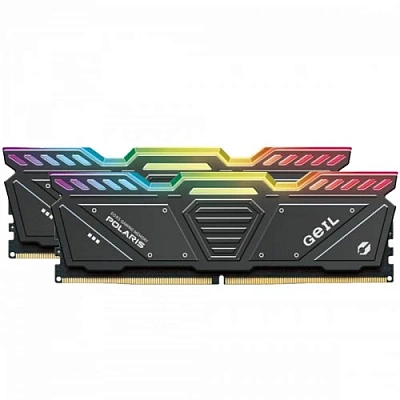 Оперативная память с RGB подсветкой 32GB Kit (2x16GB) GEIL POLARIS RGB 5600Mhz DDR5&nbsp; Titanium Gray (GOSG532GB5600C38ADC)