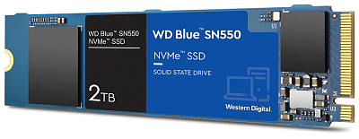 Твердотельный накопитель 2000GB SSD WD BLUE SN570 NVMe M.2 PCI-E (WDS200T3B0C)