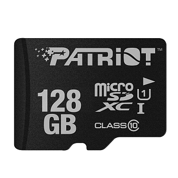 Карта памяти microSDXC 128GB, Patriot LX Series UHS-I, + adapter SD (PSF128GMCSDXC10)