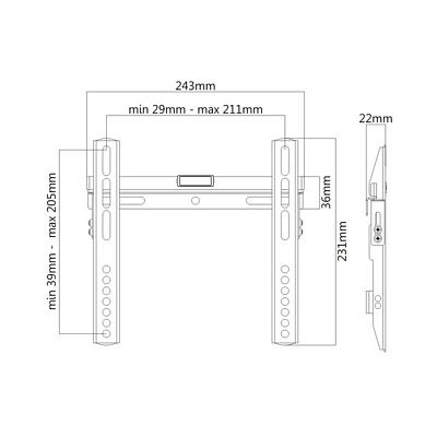 Кронштейн Brateck LP43-22 для ТВ и мониторов, 23"-42" (LP43-22)