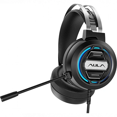 Гарнитура Aula Mountain S603, 2200Om, 1.9m, RGB, Black (BLACK+3.5MM*2+USB) (BLACK+3.5MM*2+USB)