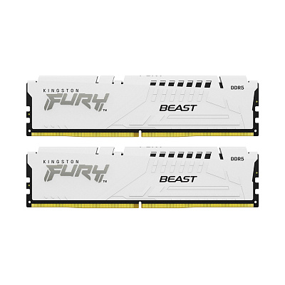 Комплект модулей памяти Kingston FURY Beast White XMP KF552C40BWK2-32 DDR5 32GB (Kit 2x16GB) 5200MHz (KF552C40BWK2-32)